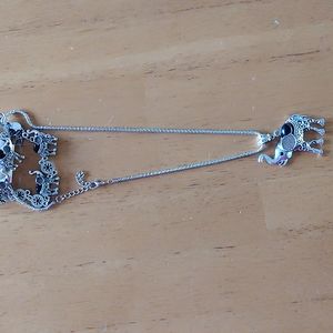 Necklace set black elephant